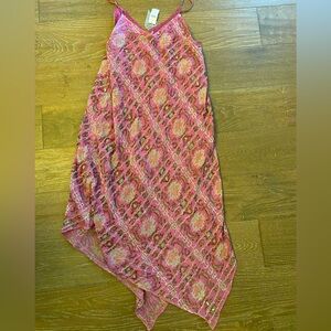 NWT $458 Anthropologie Floreat Lilou Beaded Embroidered Pink 90s Slip Dress 6 S